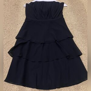White House Black Market Black Pleated Dress